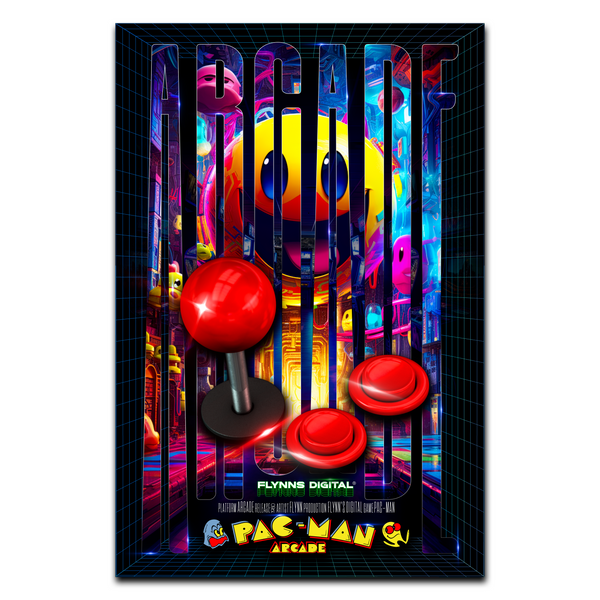Pac-Man Arcade Gaming Poster - Retro Flynn