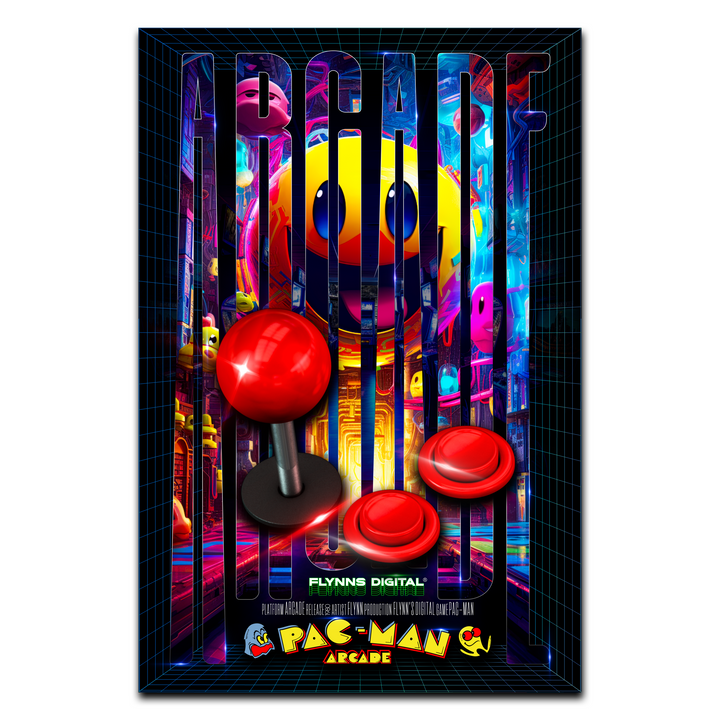 Pac-Man Arcade Gaming Poster - Retro Flynn