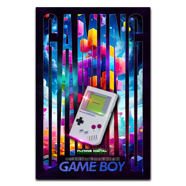 Tetris Gameboy Gaming Poster - Retro Flynn