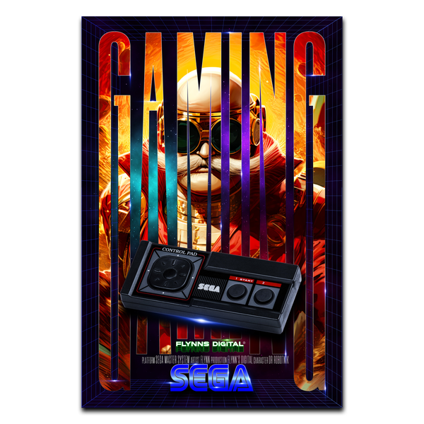 Dr Eggman Robotnik SEGA Master System Gaming Poster - Retro Flynn