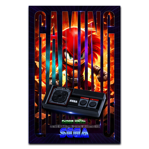 Knuckles SEGA Master System Gaming Poster - Retro Flynn