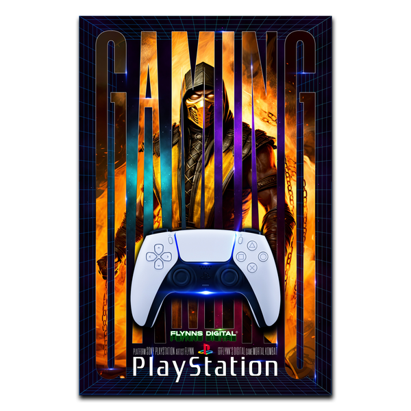 Mortal Kombat PlayStation 5 Gamer Poster - Retro Flynn