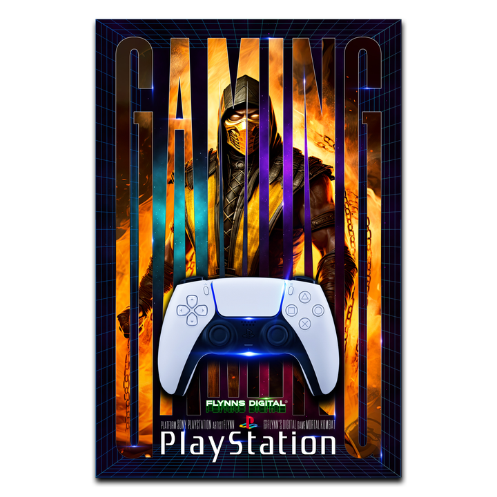 Mortal Kombat PlayStation 5 Gamer Poster - Retro Flynn