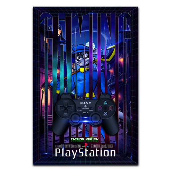 Sly Cooper PlayStation 2 Gamer Poster - Retro Flynn
