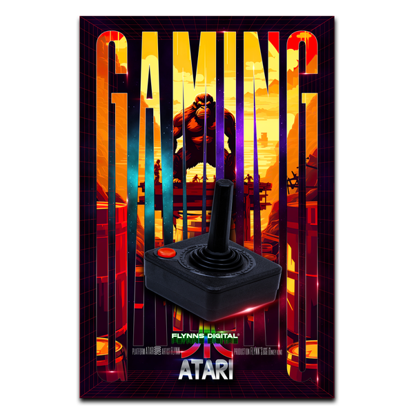 Donkey Kong Atari 2600 Gaming Poster - Retro Flynn