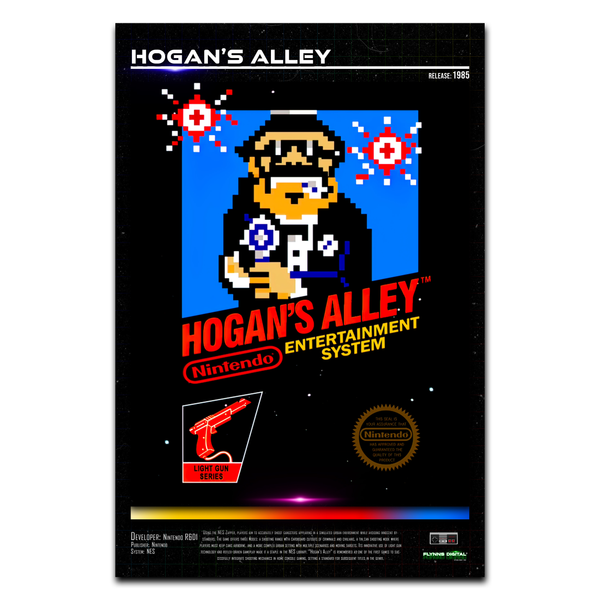 Hogans Alley NES Game Cover Art Poster - Retro Flynn