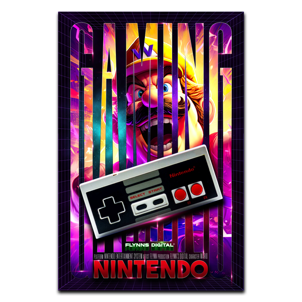 Wario NES Gaming Poster - Retro Flynn