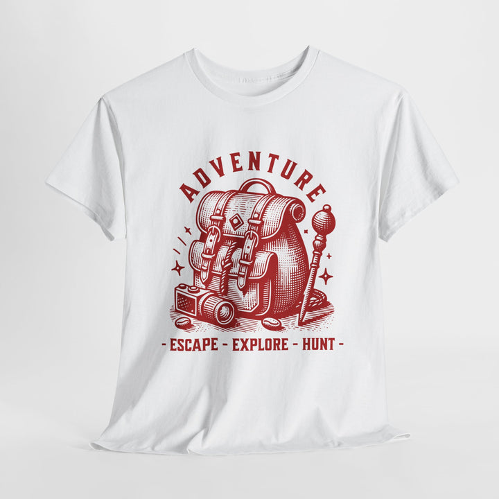 Adventure Escape Explore Hunt - Vibzzy™ T-shirt - Retro Flynn