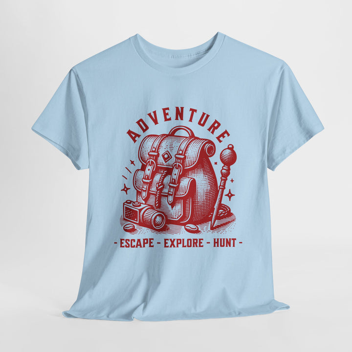 Adventure Escape Explore Hunt - Vibzzy™ T-shirt - Retro Flynn