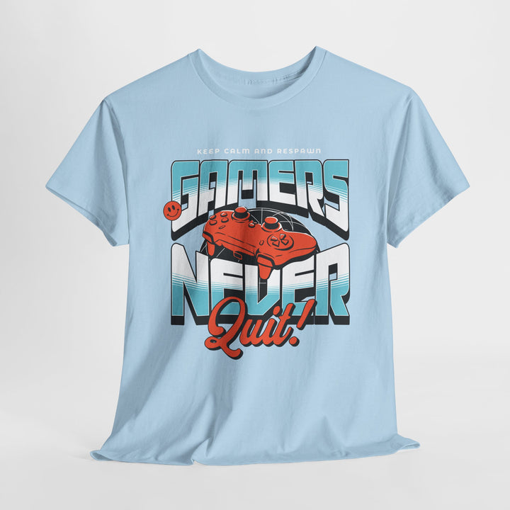 Gamers Never Quit - Vibzzy™ T-Shirt - Retro Flynn