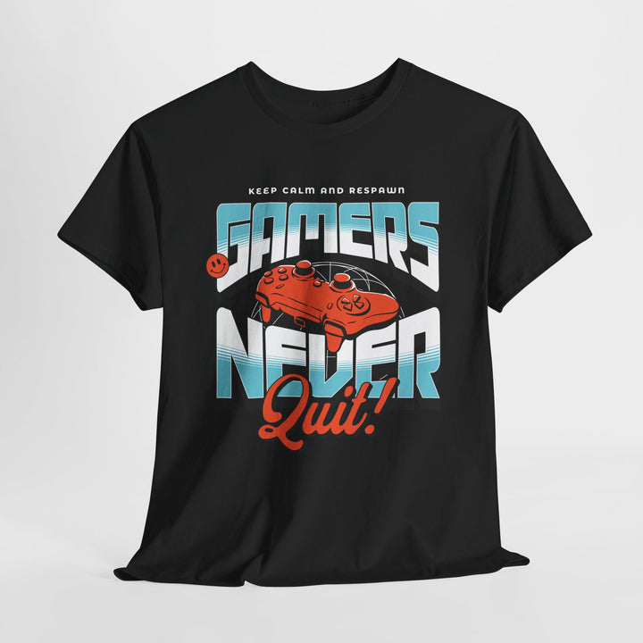 Gamers Never Quit - Vibzzy™ T-Shirt - Retro Flynn