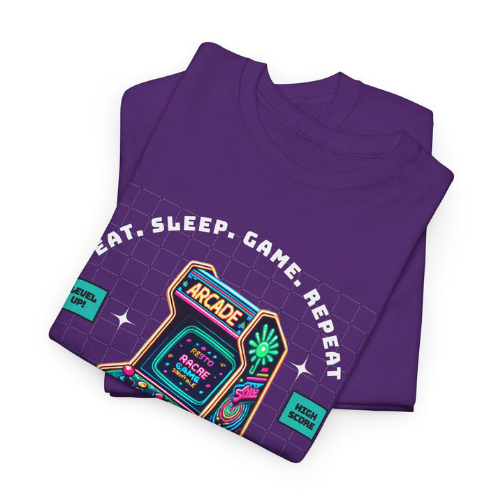 Eat Sleep Arcade Game - Vibzzy™ T-shirt - Retro Flynn