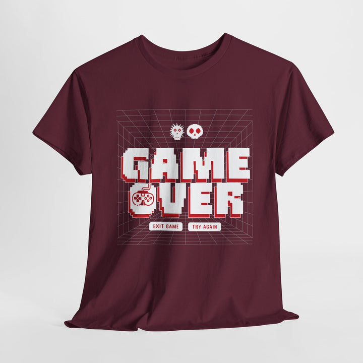 Pixel Game Over Try Again - Vibzzy™ T-shirt - Retro Flynn