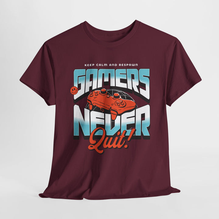 Gamers Never Quit - Vibzzy™ T-Shirt - Retro Flynn