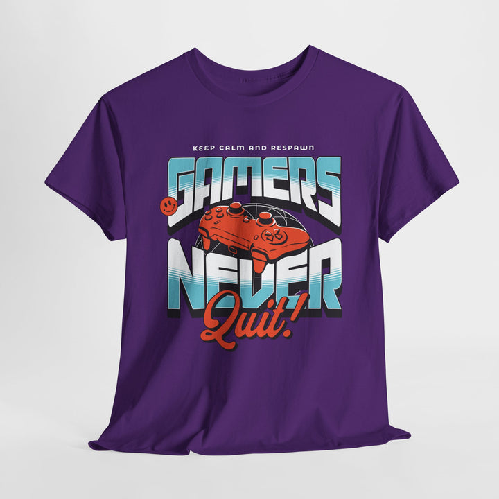 Gamers Never Quit - Vibzzy™ T-Shirt - Retro Flynn