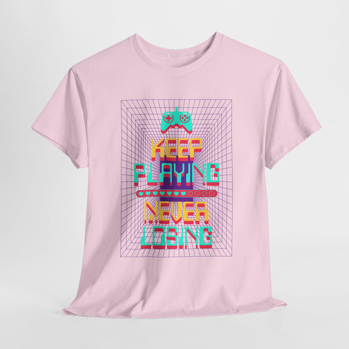 Keep Playing Never Losing - Vibzzy™ T-Shirt - Retro Flynn