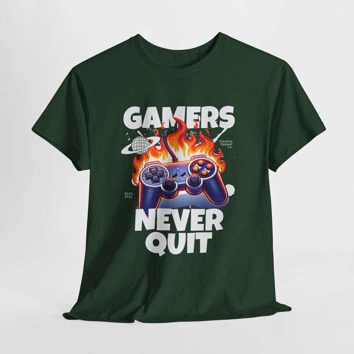 Gamers Never Quit - Vibzzy™ T-Shirt - Retro Flynn