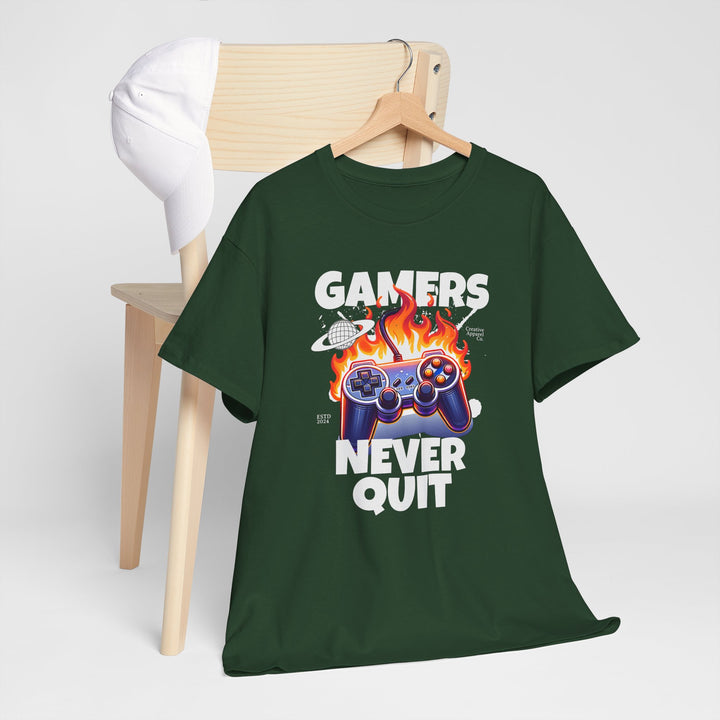 Gamers Never Quit - Vibzzy™ T-Shirt - Retro Flynn