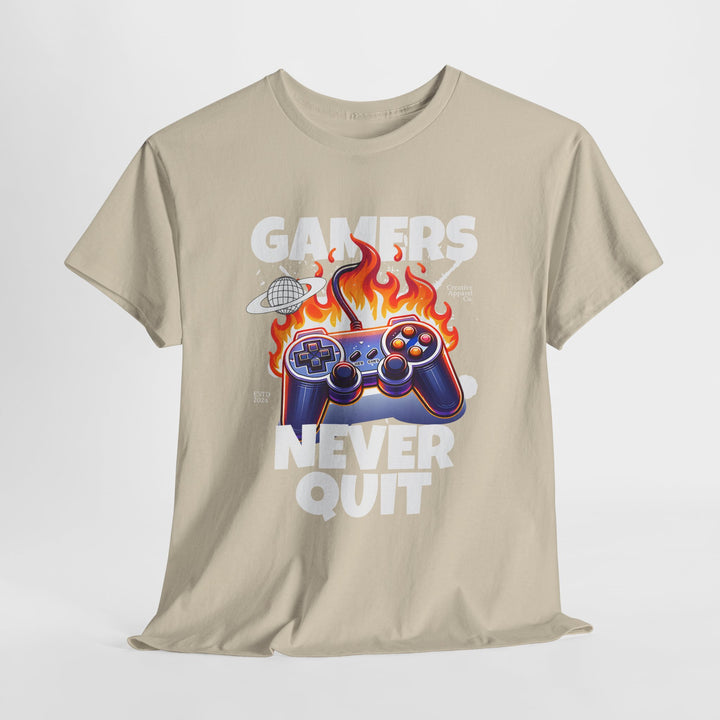 Gamers Never Quit - Vibzzy™ T-Shirt - Retro Flynn