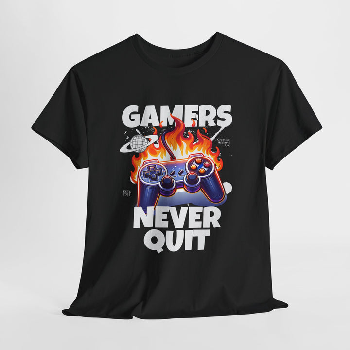 Gamers Never Quit - Vibzzy™ T-Shirt - Retro Flynn