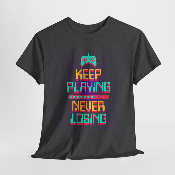 Keep Playing Never Losing - Vibzzy™ T-Shirt - Retro Flynn