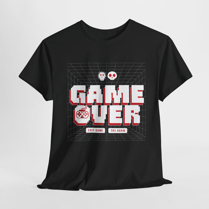 Pixel Game Over Try Again - Vibzzy™ T-shirt - Retro Flynn