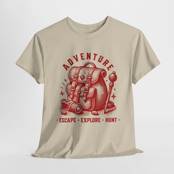 Adventure Escape Explore Hunt - Vibzzy™ T-shirt - Retro Flynn