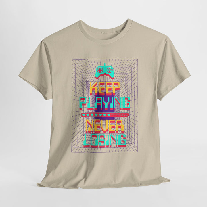 Keep Playing Never Losing - Vibzzy™ T-Shirt - Retro Flynn