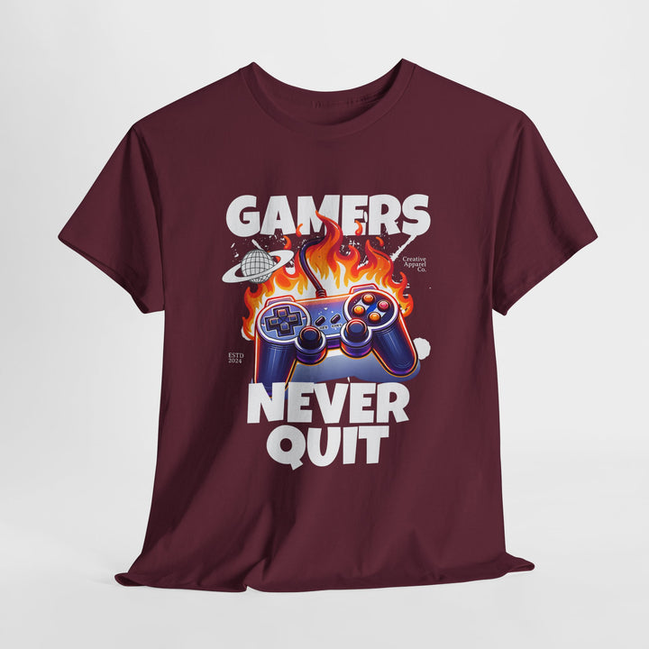 Gamers Never Quit - Vibzzy™ T-Shirt - Retro Flynn
