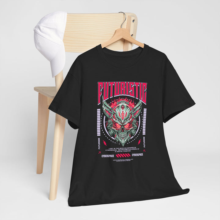 Cyber Samurai Skull - Vibzzy™ T-shirt - Retro Flynn