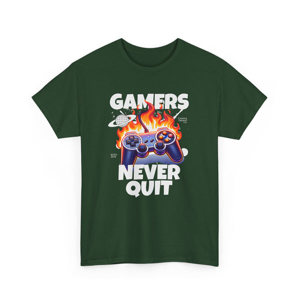 Gamers Never Quit - Vibzzy™ T-Shirt - Retro Flynn