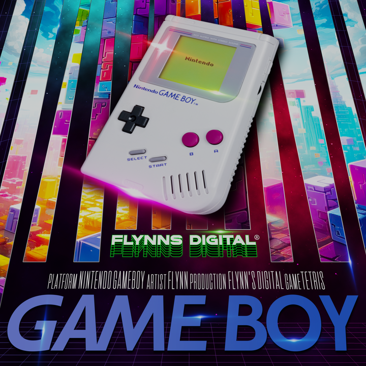 Tetris Gameboy Gaming Poster - Retro Flynn