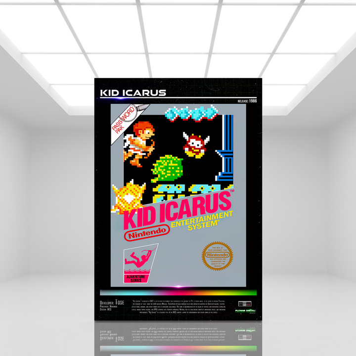 Kid Icarus NES Game Cover Art Poster - Retro Flynn