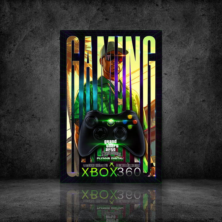 Grand Theft Auto San Andreas Xbox 360 Gamer Poster - Retro Flynn